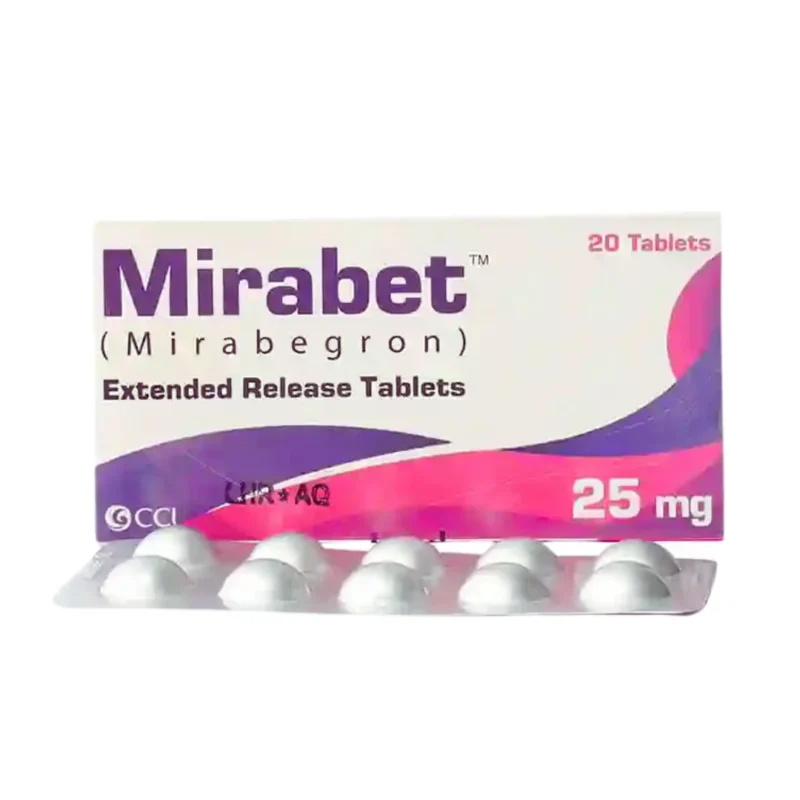 Mirabet Tablets 25mg (20 Tablets) - Overactive Bladder Treatment - derma.pk