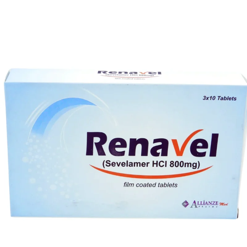 Renavel Tablets 800mg (10 Tablets) - Phosphate Binder for Dialysis Patients | derma.pk